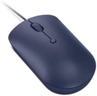 Lenovo Souris d'ordinateur Filaire USB-C 540 pour PC, Ordinateur Portable, Ordinateur avec Windows ou Chrome OS – Design ambidextre – 4 Boutons – Taille compacte – Bleu Abysse