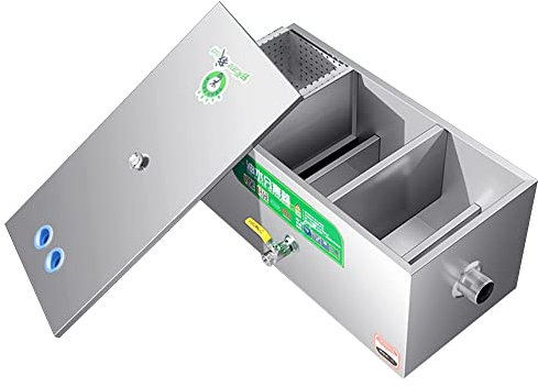 MNSRRN Gewerblicher Wasser-Öl-Separator, Küchen-Catering-Filter, Restaurant Edelstahlfettfalle, unter Waschbecken Wasserabscheider für Fabrikküche