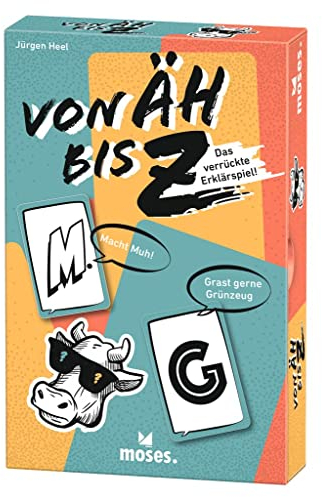 moses. Von Äh bis Z, das verrückte Erklärspiel für Schnelldenker, Ratespiel für lustige Spieleabende, Gesellschaftsspiel ab 12 Jahren für 3-8 Spieler