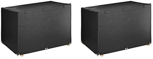 Homgoday Schutzhülle für Hollywoodschaukel, 2 Stück, 12 Ösen, 215 x 150 x 130/150 cm, Polyethylen, Gartenbank für den Außenbereich, strapazierfähig, für Balkon, Terrasse & Garten