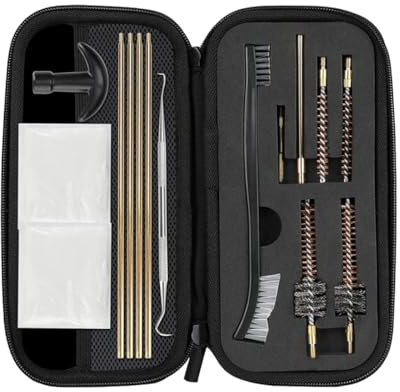 MOCNT Kit de Limpieza de Pistola Kit de Limpieza para Rifles de Aire Armas Cepillos Limpieza y Mantenimiento Calibre .20Cal .22Cal .270 .223 .30Cal .38Cal .40Cal .45Cal