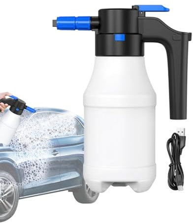 Pulverizador de espuma de 1/2 – Botella pulverizadora a presión, pulverizador de botella de espuma | Pulverizador de bomba de jardín de 1,5 l, bomba de boquilla de pulverización de alta presión,