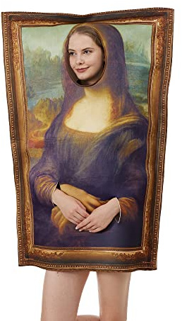EraSpooky - Costume da Mona Lisa per Halloween - Per adulti - Per uomo e donna
