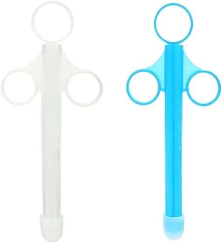 2 Stück Lube Tube Spritzen, Schmiermittel Applicator, Wiederverwendbar Schmiermittel Spritze Mit zehn ml glätten kappen, Schmiermittel Gleitgel Lubricant Leicht zu reinigen.