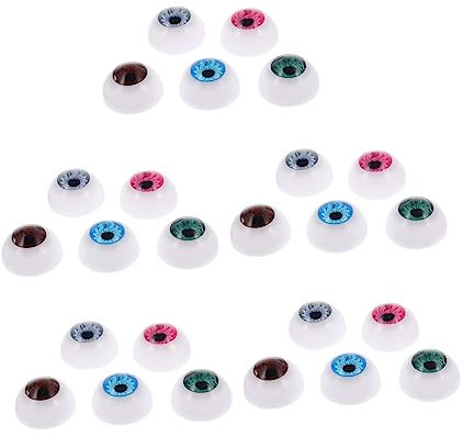 Anneome 50pcs DIY Doll Accessories Acrylic Halloween Eyeballs Mask Doll Eyes Googly Eyes for Craft Projects