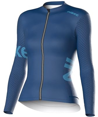 INBIKE Fahrradtrikot Damen Lang Leicht und Atmungsaktiv Lange Fahrradbekleidung Lila Grau Blau Optional MZ050