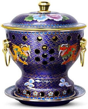 OYWEHECE Hot Pot Single Cloisonne Copper Hot Pot, Alter Peking Alkohol Kleiner heißer Topf Haushalt altmodischer Shabu handgefertigter Kupfertopf Nicht-Stick,Z