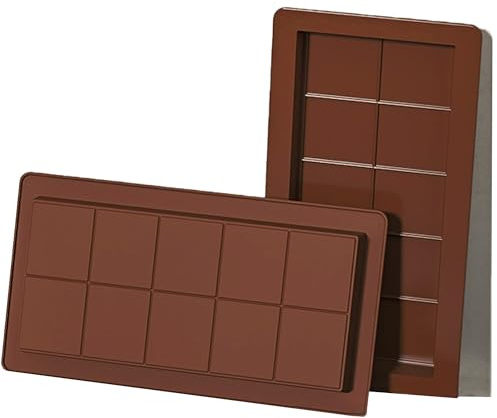 GLDFYYDS 2 Pack Chocolate Moulds Premium Silicone Chocolate Mould Thick Version Homemade Chocolate Non-Stick Moulds for Baking Enthusiasts 10-Cavity