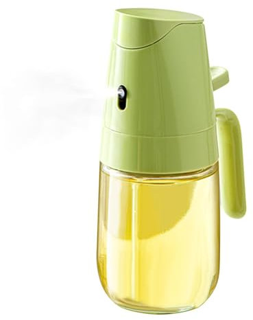 Botella De Aerosol De Aceite - Botella De Dispensador De Aceite De Oliva De 300 Ml | Botella De Spray De Aceite De Alta Presión 2 En 1 | Rociador De Aceite De Vidrio Transparente, Rociador De Limpieza