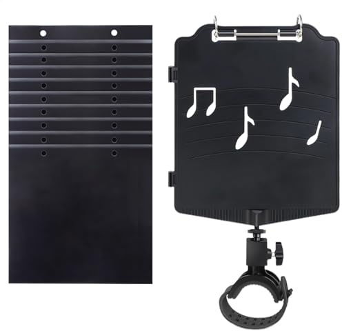 Music Note Stand, Folding Sheet Music Holder, Adjustable & Portable Sturdy Metal Construction, 10-Page Capacity, Ideal For Violin, Flute, Trumpet, Clarinet, And Oboe Players