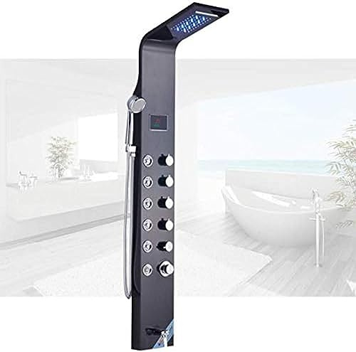 Pommeau de Douche Cascade Mural en Acier Inoxydable avec Jets de Massage pour Salle de Bain et robinets de Douche