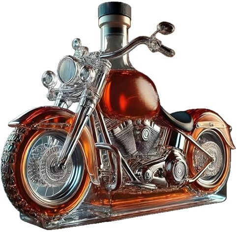 Carafe à Whisky En Verre Motif Moto - Bouteille De Whisky Et De Vin En Forme De Moto 3d - Bouteille Amusante Pour Whisky, Champagne, Vodka, Cuisine, Restaurant, Commerce, Moto. (1PCS)