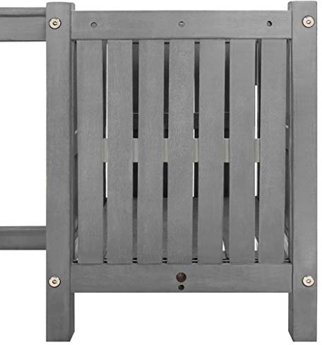 Panca da Giardino, Legno di con 2 Fioriere, Panca da Esterno per Fiori, Panchina da Parco, Panca da Giardino, Panca da Esterno (150×30×40 cm)