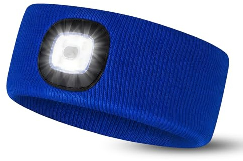 ANBET Stirnband Damen Joggen Zubehör, Stirnlampe Led Wiederaufladbar, Laufstirnband Damen Herren Winter