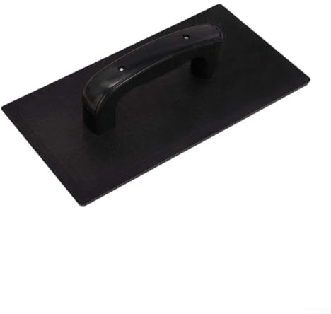 Paleta de enlucido, llana plana de plástico para cemento de hormigón, herramienta flotante ligera para construcción de paneles de yeso (negro mediano)