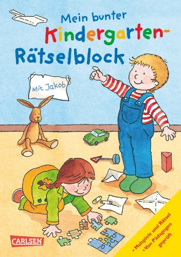Mein bunter Kindergarten-Rätselblock: mit Jakob