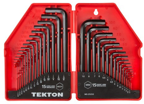 TEKTON 25253 Innensechskant-Schlüssel-Satz, Zoll/Metrisch, 30-teilig