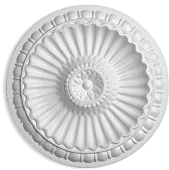 DECOSA Rosette Desire, weiß, 1 Stück à Ø 28 cm - Stuckrosette aus Styropor - individualisierbare Deckenrosette