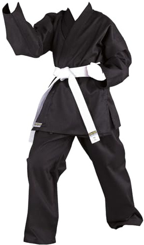 Kwon Karateanzug Shadow, schwarz, 551101, Gr.200