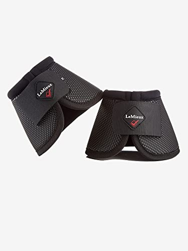 LeMieux Ballistic Overreach Horse Boots - Over Reach or Bell Boots for Horses - Protective Gear and Training Equipment - Equine Boots, Wraps & Accessories (Black/Medium)