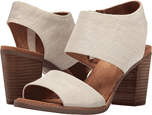 TOMS Women's Majorca Cutout Heeled Sandal, Natural, 6 UK