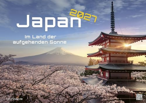 GP-Fever.de Japan Kalender 2027 - Wandkalender DIN A2 (60cm x 42cm) | Extragroßes Format ca. 60 x 42 cm - Tempel, Natur & moderne Städte - ideal als Geschenk