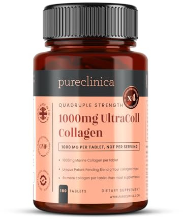 UltraColl Pure Marine Kollagen 1000 mg x 180 Tabletten – 6 Monate Vorrat