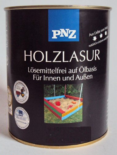 PNZ Holzlasur für Innen und Außen | lösemitttelfreie Farblasur | Nachhaltig hergestellt mit regionalen Rohstoffen | für alle Hölzer, auch Bienenhäuser, Gebinde:0.25L, Farbe:lasurweiß