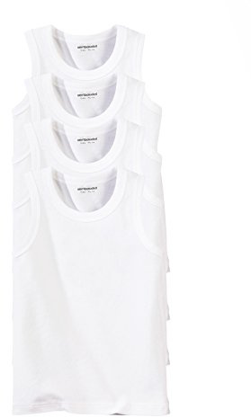 Vertbaudet Happy Price 4er-Pack Trägershirts für Kinder weiß