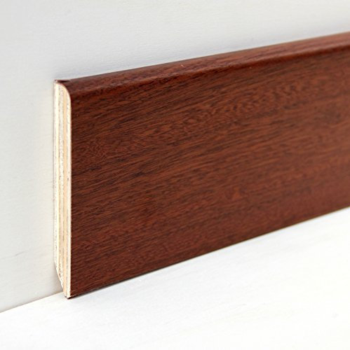 Hobby Legno - Battiscopa Rivestito In Legno Di Mogano Verniciato mm. 100X13X2400 Nr. 2 pezzi totale metri 4,80.