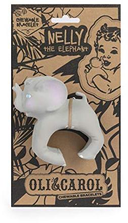 Oli & Carol L-Elephant Armband – Beißring, Badespielzeug, Beißring, Zahnerspielzeug Nelly der Elefant