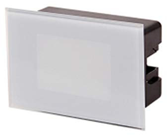 FARETTO SEGNAPASSO LED VETRO PER CASSETTA 503 3W 4000K 220/230VAC IP65 PER INTERNO ED ESTERNO LUCE BIANCO NATURALE
