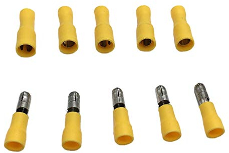 FMN-Anschluss, ohne Logo, isoliert, männlich und weiblich, elektrische Crimpklemmen, gelb, 100 Stück, 0.4mm