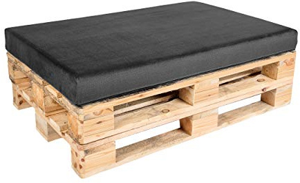 TexDeko BEZUG Easy-CLEAN für Palettenkissen (ohne Schaumstoff/Füllung) Replacement für Palettenpolster In & Outdoor (Sitzkissen 120x80x12cm Anthrazit)