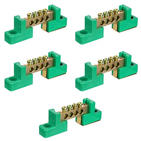 VILLCASE 5 x Schraubklemmenleiste, Klemmleiste, Sammelschiene, Erdverteiler, Klemmleiste, Sammelschienenwerkzeug.