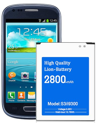 Akku für Samsung Galaxy S3 EB-L1G6LLU, GT-i9300, GT-i9305 LTE, 2500mAh Li-Ion Akku kompatibel mit Samsung Galaxy S3 Neo i9301 (Nicht für S3 Mini)