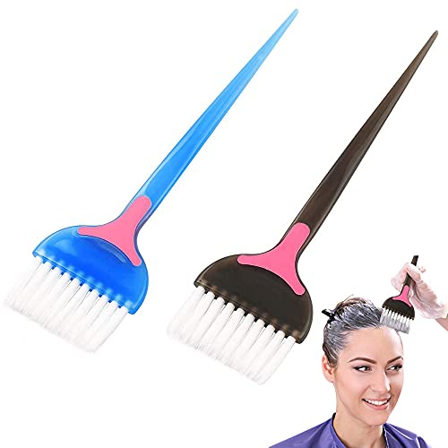 2 Stück Haarfärbepinsel - Haarfarbe Pinsel Set, Färbepinsel Pinsel Haare Färben Professionelle Haarfarbepinsel, Pinsel Farbe Haare Bürste für Salon/Zuhause DIY Färben/Friseurladen(2 Farben)