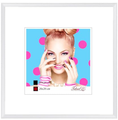 Bilderrahmen Kunststoff Lifestyle Foto Rahmen Collage Wanddeko Poster Photo Style: Farbe: Weiß | Format: 30x30