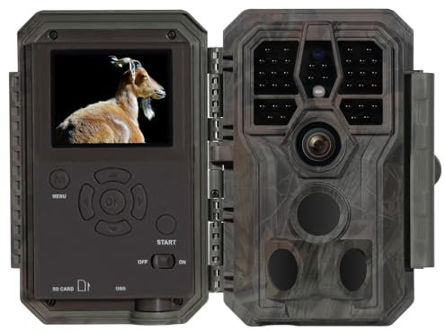 GardePro A5 Wildkamera 64MP 1296P H.264 Video, Wildkamera mit Bewegungsmelder Nachtsicht bis 30m, No-Glow Infrarot Wildtierkamera Outdoor Wasserdicht Tierkamera
