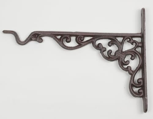 Generisch Haken Wandhalterung Blumenampel Landhaus Gusseisen 25 cm Konsole Regal Aufhänger nostalgischer Landhausstil