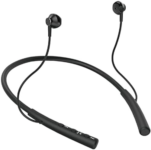 Bluetooth 5.0-hörlurar, Vattentäta Trådlösa Hörlurar Med Nackband, 16 Timmars Speltid, Brusreducerande Mikrofon, Magnetiska Hörlurar I Örat, Sporthörlurar,Svart,Serene16