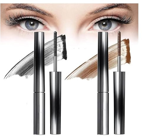 Judy Doll Mascara,3D Judydoll Waterproof Bristleless Mascara,Judy Doll Curling Iron Mascara,3D Curling Eyelash Iron Mascara,Doll Iron Brush Mascara,Judydoll Mascara Metal Wand (MIX 2PC)