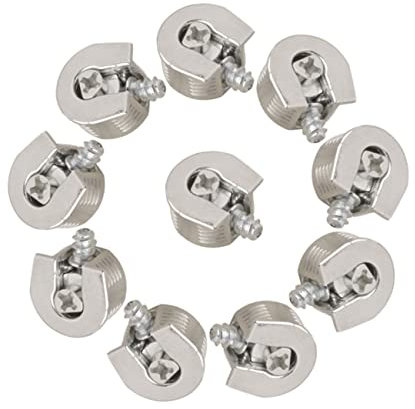 UKCOCO Staffe per Mensole in Lega di Zinco Argento Supporto Stabile e Resistente All'ossidazione 10 Pezzi per Mensole in Cartongesso e Decorazione da Giardino