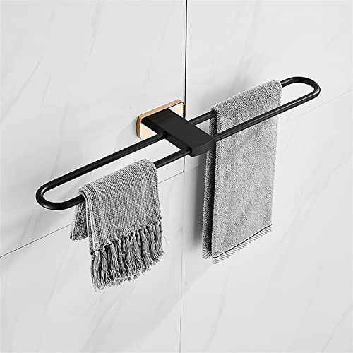 Generisch Handtuchhalter Schwarz Gold Kreativer Handtuchhalter aus Kupfer, Handtuchhalter, Toilettenpapierhalter, Handtuchhaken für Bademäntel, Badezimmer-Hardware-Set Badezimmer-Hardware/Do