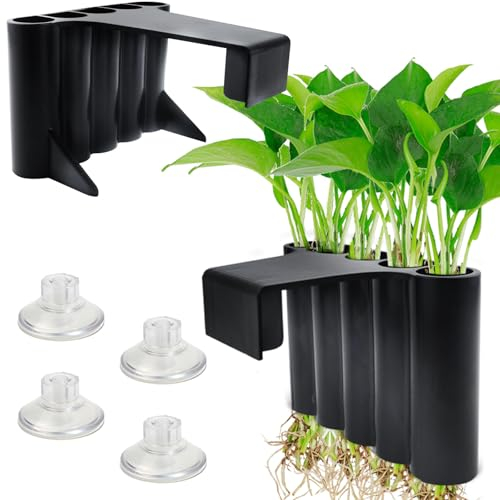 GZLFH Lot de 2 supports de plantes d'aquarium avec 4 ventouses pour aquarium Aquaponic Plantes Décoration d'aquarium