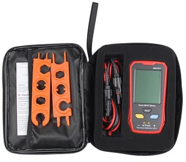 800W Solar Panel Tester Photovoltaic Multimeter 12-60V 14.2x7.6x2cm Utility Tool Professional Big Screen with Cable