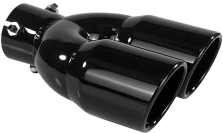 HSAJFEB Universal-Auto-Endrohr Aus Edelstahl Für Auto-Auspuff 73–76 Mm Schräger Anschluss Doppelter Auslass Endrohr Endrohr Auspuff