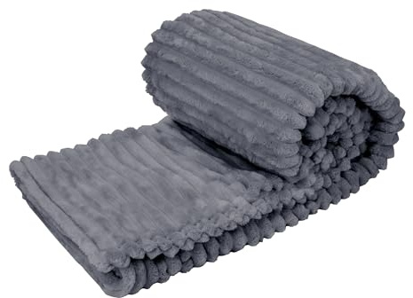 Neo Electric Blanket Heated Fleece Overblanket Throw160X130cm Machine Washable Remote Timer Control Heat Settings (Grey)