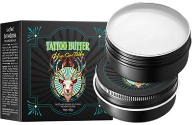 Tattoo Butter Tattoo Aftercare Tattoo Aftercare Butter Balm Tattoo Aftercare Cream for Color Enhancement, Hydrating, Nourishing Natural Tattoo Body Moisturiser - Moisturizing & Nourishing