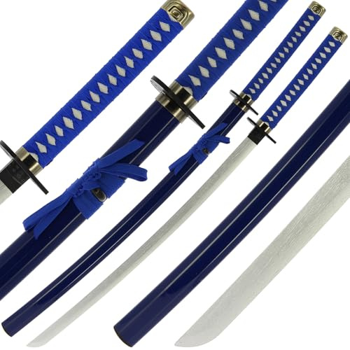 Wooden Sword Prop Cosplay Collection Anime Safe Toy Non-Combat Use Lightweight Blunt with Sheath Durable Bamboo 100cm Display Decoration & Roleplay (Love Aikawa)